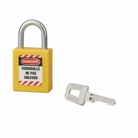 THIRARD - Cadenas De Consignation LOTO Lockout Tagout 40 Mm Anse Acier Ø 6 X 25 Mm Jaune 3 THIRARD - Cadenas De Consignation LOTO Lockout Tagout 40 Mm Anse Acier Ø 6 X 25 Mm Jaune