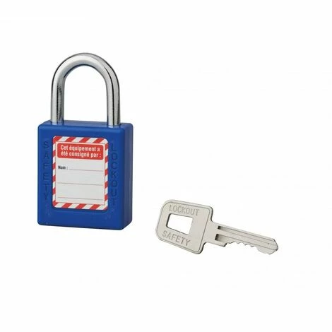 THIRARD - Cadenas De Consignation LOTO Lockout Tagout 40 Mm Anse Acier Ø 6 X 25 Mm Bleu 4 THIRARD - Cadenas De Consignation LOTO Lockout Tagout 40 Mm Anse Acier Ø 6 X 25 Mm Bleu – Image 2