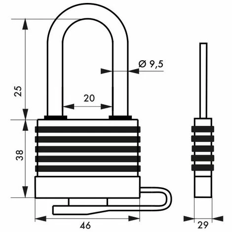 THIRARD - Cadenas à Clé SLICE à Lamelles 40 Mm Anse 1/2haute Gainé Pvc Couleurs Assorties 4 THIRARD - Cadenas à Clé SLICE à Lamelles 40 Mm Anse 1/2haute Gainé Pvc Couleurs Assorties – Image 2