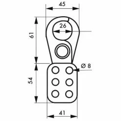 THIRARD - Mâchoire Acier Isolé Ø Intérieur 26 Mm Pour 6 Cadenas -THIRARD Soldes 17850822 2