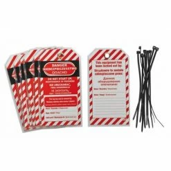 THIRARD - Lot De 10 étiquettes "danger - Ne Pas Mettre En Marche En Cours D'entretien" Langue Gb/pl/ru