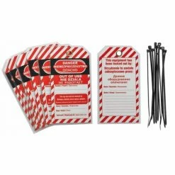 THIRARD - Lot De 10 étiquettes "danger - Hors Service" Langue Gb/pl/ru