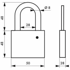 THIRARD - Cadenas à Clé CP 50mm - Sans Cylindre -THIRARD Soldes 17850882 3
