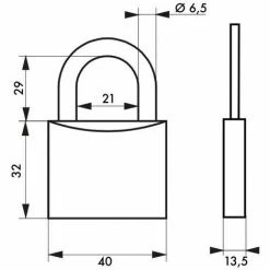 THIRARD - Cadenas TYPE 1 Aluminium Color 40 Mm Bleu -THIRARD Soldes 17851106 2