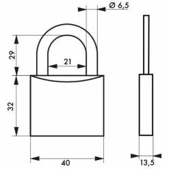 THIRARD - Cadenas à Clé TYPE 1 Aluminium Color 40 Mm Orange 5 THIRARD - Cadenas à Clé TYPE 1 Aluminium Color 40 Mm Orange -THIRARD Soldes 17851110 2