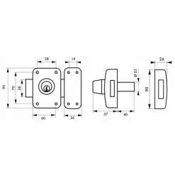 THIRARD - Verrou CAPITAL à Cylindre Double 40 Mm 3 Clés -THIRARD Soldes 17851115 2
