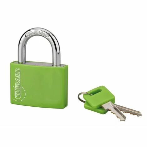 THIRARD - Cadenas à Clé TYPE 1 Aluminium Color 50 Mm Vert 3 THIRARD - Cadenas à Clé TYPE 1 Aluminium Color 50 Mm Vert