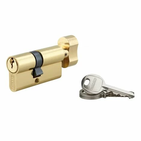 THIRARD - Cylindre à Bouton 35 X 25 Mm Laitonné 3 Clés 3 THIRARD - Cylindre à Bouton 35 X 25 Mm Laitonné 3 Clés