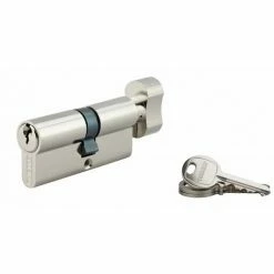 THIRARD - Cylindre à Bouton 30 X 35 Mm Nickelé 3 Clés