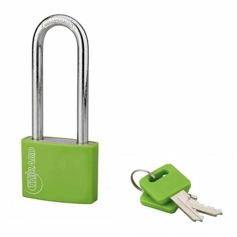 THIRARD - Cadenas à Clé TYPE 1 Aluminium Color 40 Mm Anse 1/2 Haute Vert 3 THIRARD - Cadenas à Clé TYPE 1 Aluminium Color 40 Mm Anse 1/2 Haute Vert