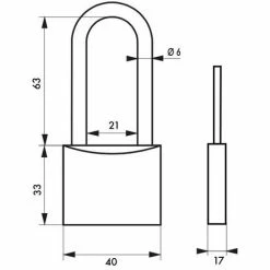 THIRARD - Cadenas à Clé TYPE 1 Aluminium Color 40 Mm Anse 1/2 Haute Vert 5 THIRARD - Cadenas à Clé TYPE 1 Aluminium Color 40 Mm Anse 1/2 Haute Vert -THIRARD Soldes 17851181 2