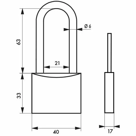 THIRARD - Cadenas à Clé TYPE 1 Aluminium Color 40 Mm Anse 1/2 Haute Vert 4 THIRARD - Cadenas à Clé TYPE 1 Aluminium Color 40 Mm Anse 1/2 Haute Vert – Image 2
