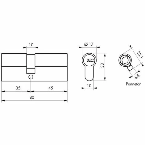 THIRARD - Cylindre 35 X 45 Mm Nickelé 4 THIRARD - Cylindre 35 X 45 Mm Nickelé – Image 2
