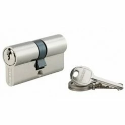 THIRARD - Cylindre à Clé Crantée 30 X 30 Mm 3 Clés Avec Vis De 45 Mm Nickelé