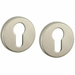 THIRARD - Paire De Rosaces Shark, Trou De Cylindre, Nickelé Brossé