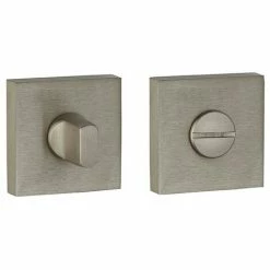 THIRARD - Paire De Rosaces, Trou De Condamnation, Nickelé Satiné