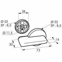 THIRARD - Verrou Pour Wc Ø 50 Mm Nick. Satiné -THIRARD Soldes 18080473 2