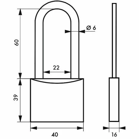 THIRARD - Cadenas à Clé TRANSIT 2 - 40 Mm Anse 1/2 Haute 4 THIRARD - Cadenas à Clé TRANSIT 2 - 40 Mm Anse 1/2 Haute – Image 2