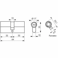 THIRARD - Cylindre De Serrure Double Entrée Federal S, 30x30mm, Nickel, Anti-arrachement, Anti-perçage, 5 Clés -THIRARD Soldes 18410990 2