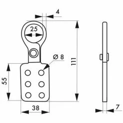 THIRARD - Machoire Alu Ø 4mm Isolée 6 Trous - Ø Intérieur 25mm -THIRARD Soldes 18573818 4