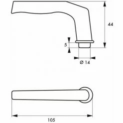 THIRARD - Paire De Béquilles Alsace Pour Porte, Carré 8mm, 2 Portées, Argent -THIRARD Soldes 18592461 2