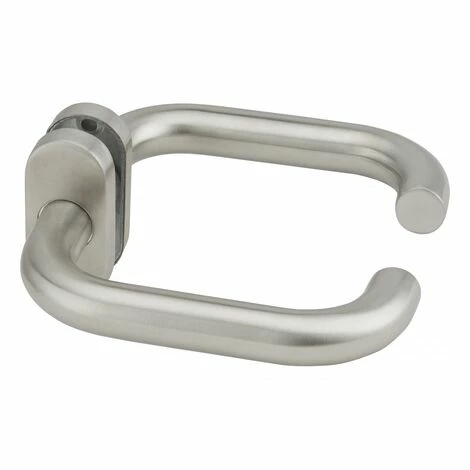 THIRARD - Paire De Béquilles Arrondies Pour Porte, Carré 7 Mm, Aspect Inox 3 THIRARD - Paire De Béquilles Arrondies Pour Porte, Carré 7 Mm, Aspect Inox