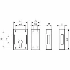 THIRARD - Boitier De Verrou Double Entrée Concorde Pour Porte D'entrée à Cylindre, Acier, 3 Clés, époxy Bronze -THIRARD Soldes 18592473 2