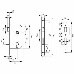 THIRARD - Boitier De Serrure Encastrable à Cylindre Pour Porte D'entrée, Axe 50mm, Bouts Carrés, Têtière Laitonnée 6 THIRARD - Boitier De Serrure Encastrable à Cylindre Pour Porte D'entrée, Axe 50mm, Bouts Carrés, Têtière Laitonnée -THIRARD Soldes 18592498 2