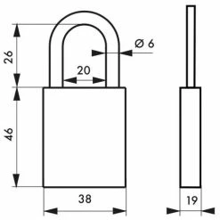 THIRARD - Cadenas à Clé Cobble, Extérieure, Acier, Anse Inox, 38mm, Couleurs Assorties 5 THIRARD - Cadenas à Clé Cobble, Extérieure, Acier, Anse Inox, 38mm, Couleurs Assorties -THIRARD Soldes 18592526 2