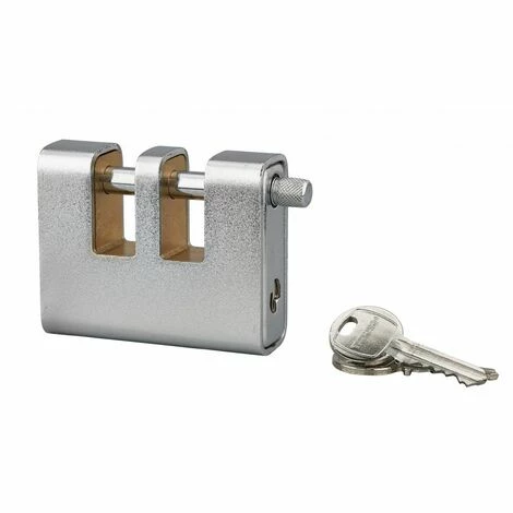 THIRARD - Cadenas à Clé Prisonnière Land Blindé, Acier, Extérieur, Double Anse Acier, 90mm, 3 Clés 3 THIRARD - Cadenas à Clé Prisonnière Land Blindé, Acier, Extérieur, Double Anse Acier, 90mm, 3 Clés