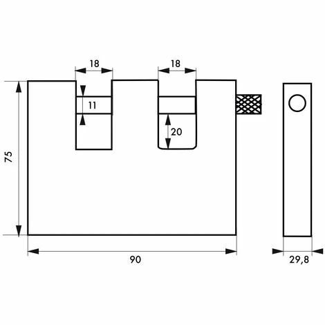 THIRARD - Cadenas à Clé Prisonnière Land Blindé, Acier, Extérieur, Double Anse Acier, 90mm, 3 Clés 4 THIRARD - Cadenas à Clé Prisonnière Land Blindé, Acier, Extérieur, Double Anse Acier, 90mm, 3 Clés – Image 2