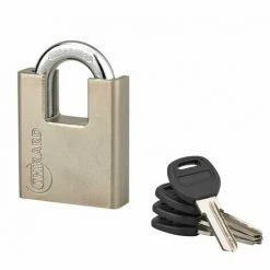 THIRARD - Cadenas à Clé Quadra, Acier, Chantier, Anse Protégée Acier, 60mm, 4 Clés