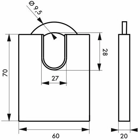 THIRARD - Cadenas à Clé Quadra, Acier, Chantier, Anse Protégée Acier, 60mm, 4 Clés 4 THIRARD - Cadenas à Clé Quadra, Acier, Chantier, Anse Protégée Acier, 60mm, 4 Clés – Image 2