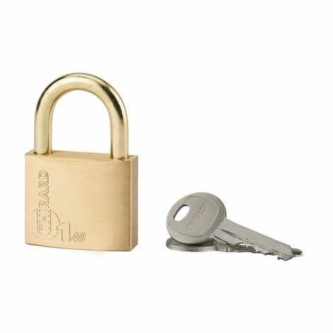 THIRARD - Cadenas à Clé Type 1, Laiton, Extérieur, Anse Laiton, 40mm, 2 Clés 3 THIRARD - Cadenas à Clé Type 1, Laiton, Extérieur, Anse Laiton, 40mm, 2 Clés