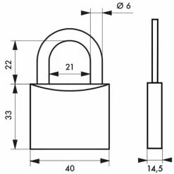 THIRARD - Cadenas à Clé Type 1, Laiton, Extérieur, Anse Laiton, 40mm, 2 Clés 5 THIRARD - Cadenas à Clé Type 1, Laiton, Extérieur, Anse Laiton, 40mm, 2 Clés -THIRARD Soldes 18592563 2