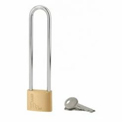 THIRARD - Cadenas à Clé Type 1, Laiton, Intérieur, Anse Haute Acier, 40mm, 2 Clés