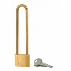 THIRARD - Cadenas à Clé Type 1, Laiton, Extérieur, Anse Haute Acier, 40mm, 2 Clés