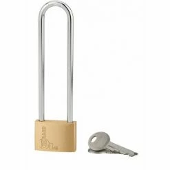 THIRARD - Cadenas à Clé Type 1, Intérieur, Laiton, Anse Haute Acier, 45mm, 2 Clés