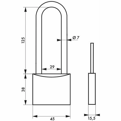 THIRARD - Cadenas à Clé Type 1, Intérieur, Laiton, Anse Haute Acier, 45mm, 2 Clés 4 THIRARD - Cadenas à Clé Type 1, Intérieur, Laiton, Anse Haute Acier, 45mm, 2 Clés – Image 2