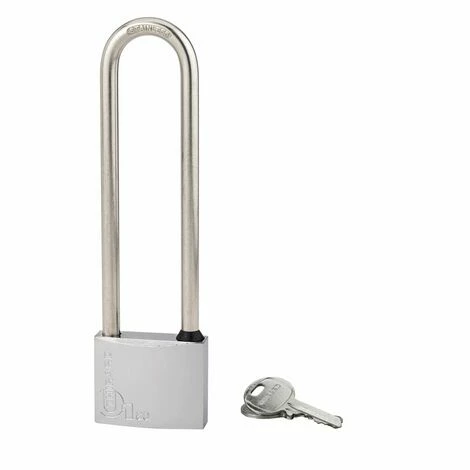 THIRARD - Cadenas à Clé Type 1, Extérieur, Laiton Chromé, Anse Haute, 50mm, 2 Clés 3 THIRARD - Cadenas à Clé Type 1, Extérieur, Laiton Chromé, Anse Haute, 50mm, 2 Clés