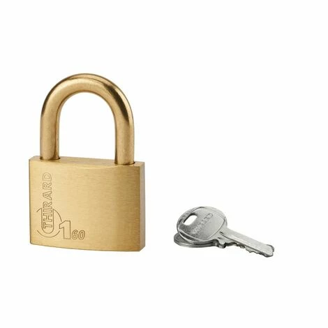 THIRARD - Cadenas à Clé Type 1, Laiton, Extérieur, Anse Laiton, 60mm, 2 Clés 3 THIRARD - Cadenas à Clé Type 1, Laiton, Extérieur, Anse Laiton, 60mm, 2 Clés