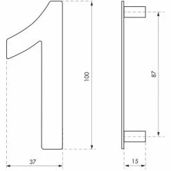 THIRARD - Chiffre 1 à Visser, Inox, H.100mm 7 THIRARD - Chiffre 1 à Visser, Inox, H.100mm -THIRARD Soldes 18592590 3