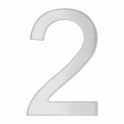 THIRARD - Chiffre 2 Adhésif, Inox, H.76mm