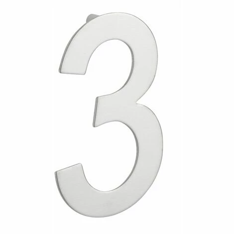 THIRARD - Chiffre 3 à Visser, Inox, H.100mm 3 THIRARD - Chiffre 3 à Visser, Inox, H.100mm