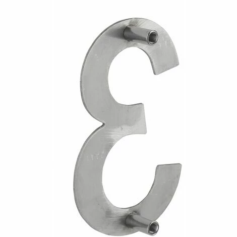 THIRARD - Chiffre 3 à Visser, Inox, H.100mm 4 THIRARD - Chiffre 3 à Visser, Inox, H.100mm – Image 2
