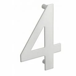 THIRARD - Chiffre 4 à Visser, Inox, H.100mm