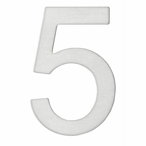 THIRARD - Chiffre 5 Adhésif, Inox, H.76mm 3 THIRARD - Chiffre 5 Adhésif, Inox, H.76mm