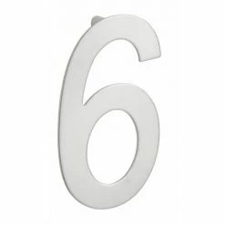 THIRARD - Chiffre 6 à Visser, Inox, H.100mm