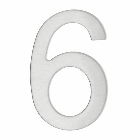 THIRARD - Chiffre 6 Adhésif, Inox, H.76mm 3 THIRARD - Chiffre 6 Adhésif, Inox, H.76mm