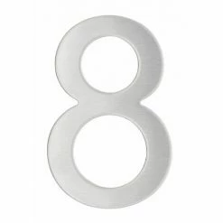 THIRARD - Chiffre 8 Adhésif, Inox, H.76mm